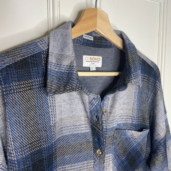 🍂🍁 Ci Sono Plaid Long Sleeve Button Down MEDIUM - Picture 8 of 10